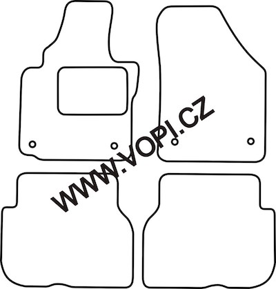 Textil-Autoteppiche Volkswagen Touran 2003 - 2015 Perfectfit (4935)